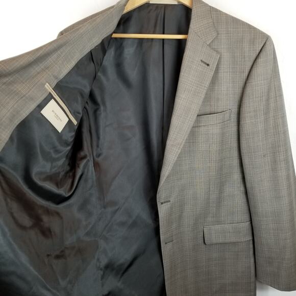 Burberry London Men's Kensington Wool Plaid Blazer Gray Size 42L - Picture 5 of 10